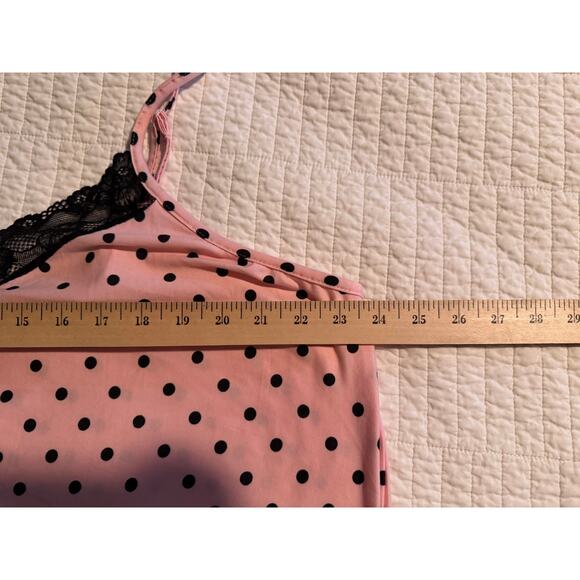 Joyspun Women’s Dreamy Soft Collection Pink Black Lace Chemise Nightgown Plus 3X - Picture 6 of 10